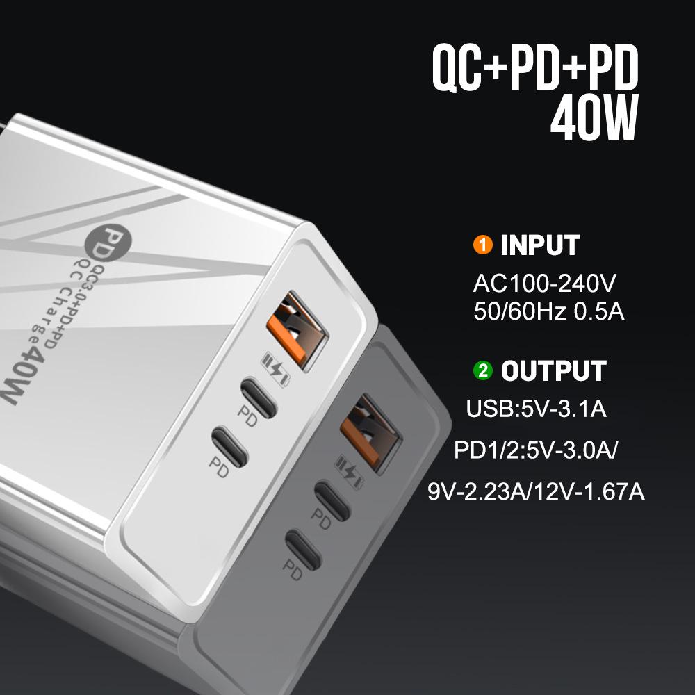 Universal Charger for US, EU, UK Standards - Original 1U+2PD Power Adapter