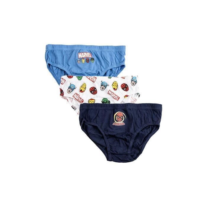 Set lenjerie intimă - Marvel - Băiat - 3 piese - 100% bumbac - Modele vibrante