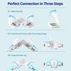 1 Set LED Strip Light Connector 4-Pin Unwired Gapless Solderless Connector L-shape Corner Adapter Self-adhesive Clip Triangle Crow Plate Kit