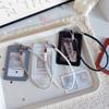 Portable PU Leather Card Holder Dual-Slot With Hand Wrist Strap Card Case Photocard Holder Access Control Card