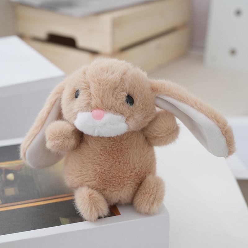 Adorable Realistic Rabbit Plush Keychain With Soft Pp Cotton Stuffing Cute Keyring Toy Perfect For Couples And Car Bags