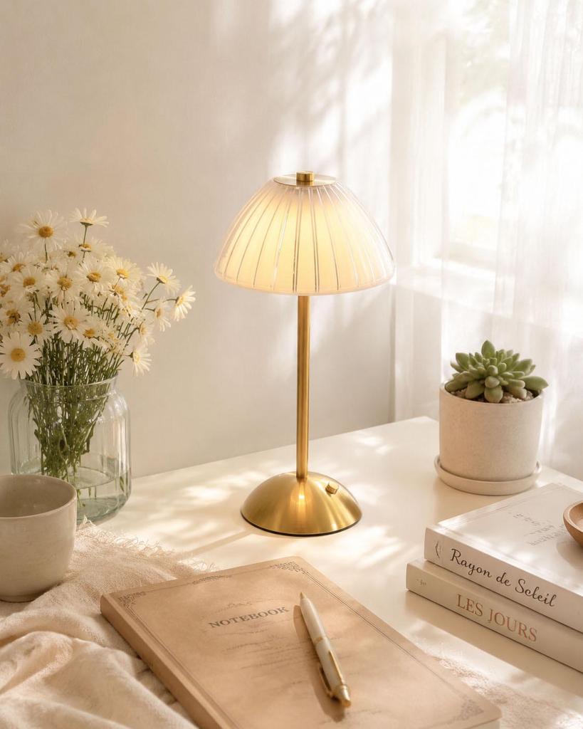 Retro Crystal Rechargeable Desk Lamp - CE Certified Night Light Atmosphere Lamp