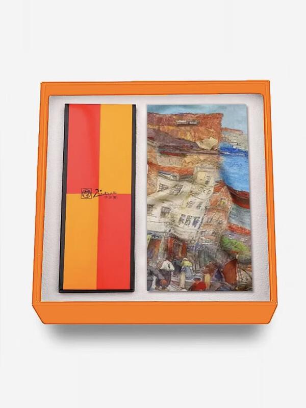 

Siyutang Picasso Yashi Mulberry Silk Scarf & Pen Set