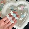 2Pcs Girl Hairpins Sparkling Ice Glitter Design Stars Angel Wings Decor Decorative Bang Hair Clips Hair Accessories