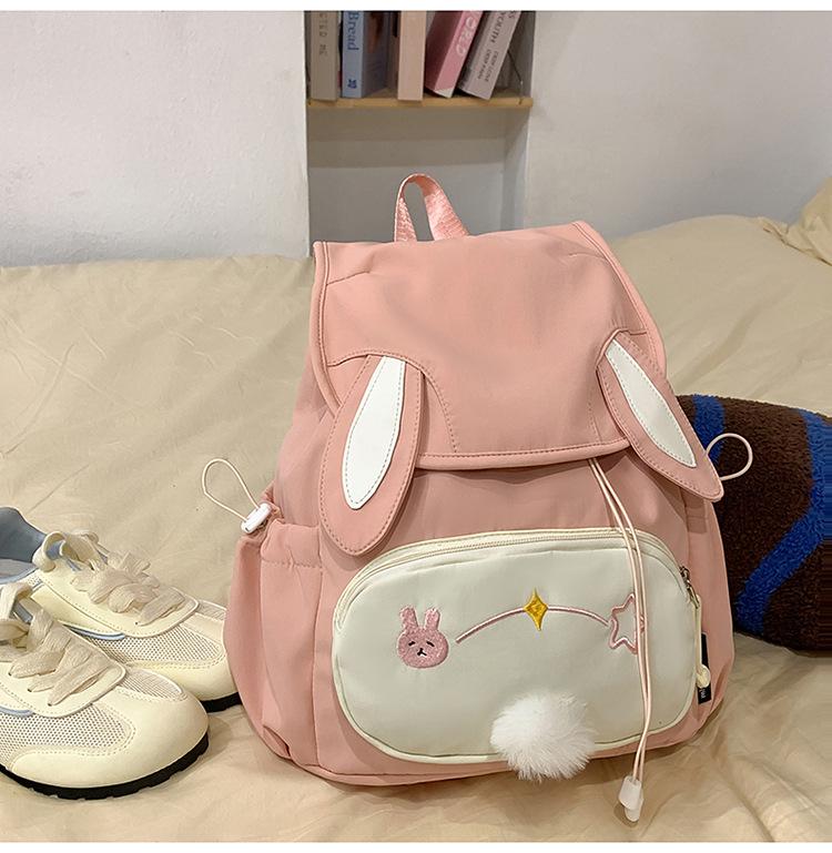 Adorable Large Capacity Rabbit Anime Backpack for High School Girls