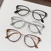 Ins Cat Eye Presbyopia Glasses Cold Tea Color HD Anti Blue Light Glasses Frame Advanced Plain Whitening Glasses