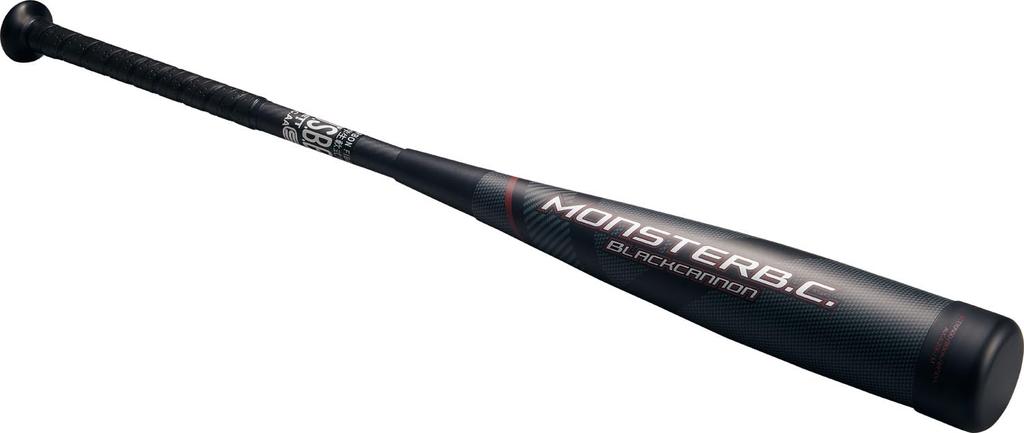 ZETT Youth Baseball Softball Bat MONSTER B.C. Made of FRP (Carbon + Urethane Foam In the Hitting Part) 80cm 620g Average Black (1900) Made In Japan
