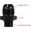 Ucreative 8AN Flare To 6AN ORB Male Fuel Rail Adapter Fitting Black 2Pcs