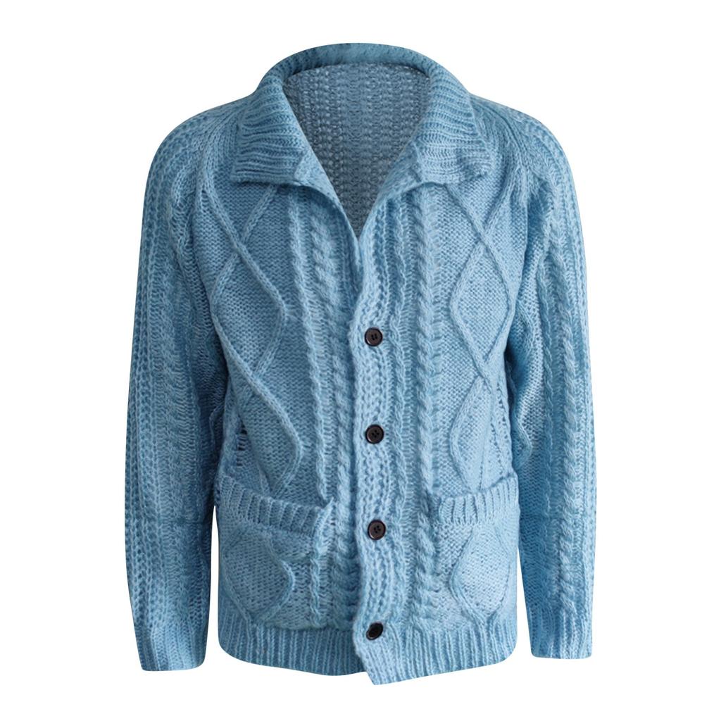 Europäischer und amerikanischer Herrenstrickmantel und Winter-Rollkragen-Kapuzenpullover