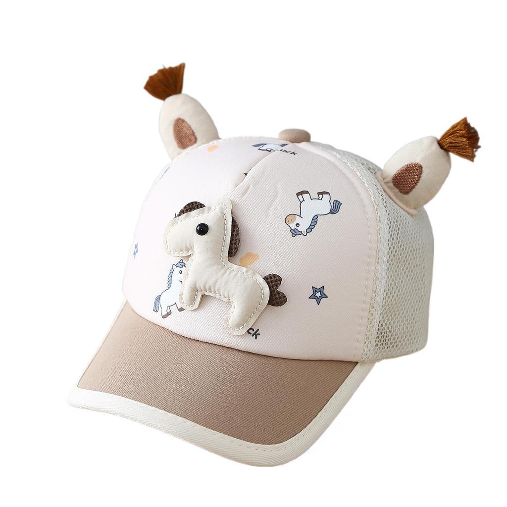Kids Cartoon Sun Hat With Adjustable Chin Strap For Outdoor Play Fun