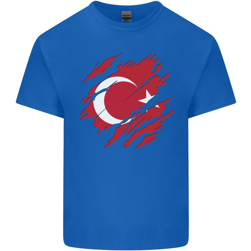 Torn Turkey Flag Turkish Day Football Unisexs Light Cotton Tshirt