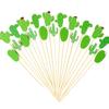 100Pcs 12cm Cactus Flamingo Fruit Cocktail Toothpicks Pineapple Cake Sticks Food Picks for Wedding Birthday Party Supplies 5