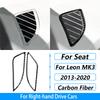 For Seat Leon MK3 2013-2020 Carbon Fiber Central Navigation Radio CD AC Door Gear Shift Panel Trim Set Car Accessories Sticker
