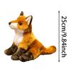 Simulation Fluffy Fox Plush Toy Soft Lifelike Orange Cunning Fox Stuffed Doll Kawaii Animal Plush Pillow Room Decor Kids Gift