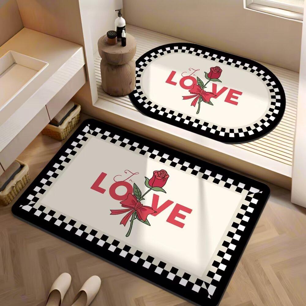 Bathroom Floor Mat Bathroom Non-slip Absorbent Toilet Strong Door Washroom Diatom Mud Quick Drying Mat Carpet Bathroom