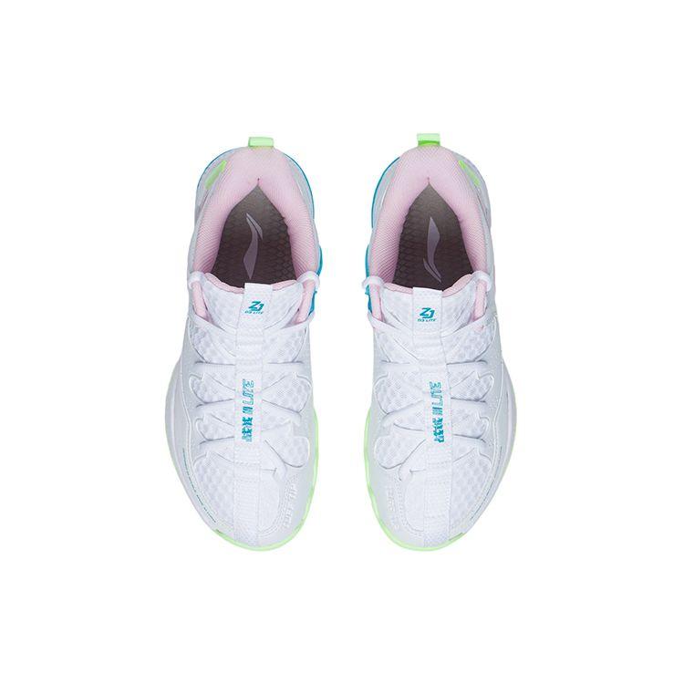 Li Ning Zhan Ji III Lite Shock Absorption Rebound Low-Top Badminton Shoes Unisex Shoes White Pink AYZS016-3