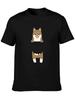 Top Short Sleeve Dog Pocket Torn T-shirt Cartoon Anime T Shirt Hip Hop Fashion Country Music Movie Peripheral