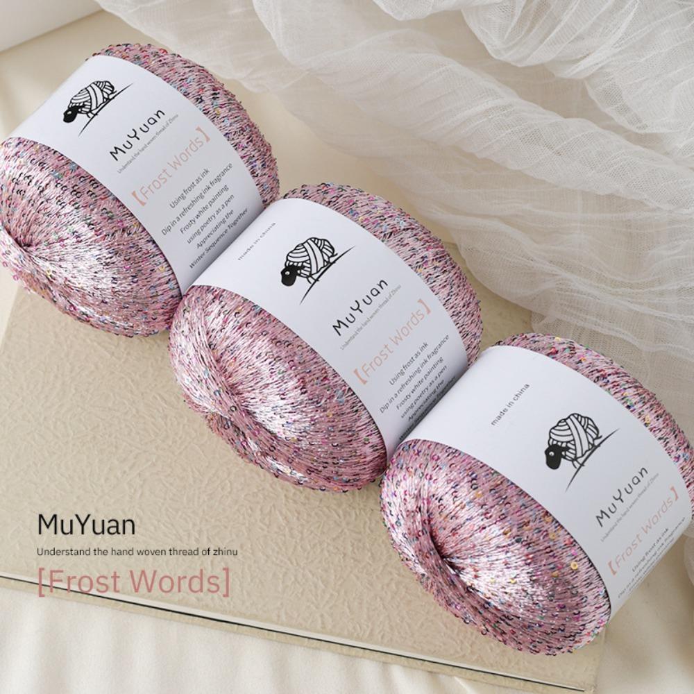 Dense Sequin Crochet Thread Nylon Crochet Supplies Handmade DIY Woven Thread Handmade Projects