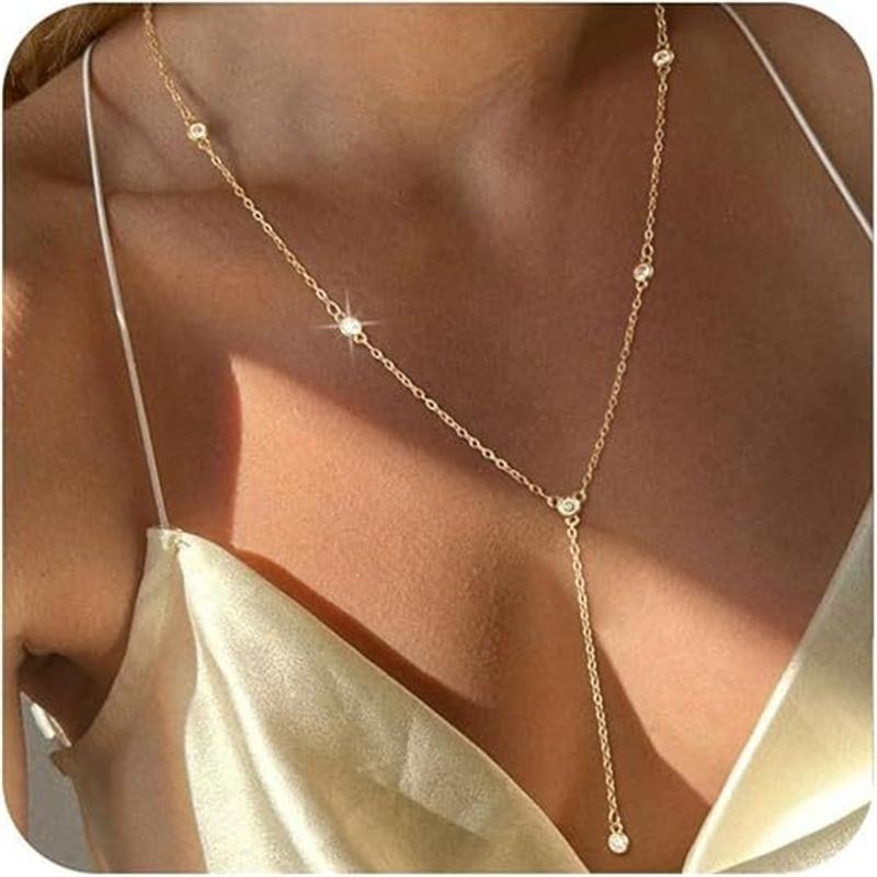 Coliere Vintage Aurii Stratificate Dublu pentru Femei Delicate Cristal Metal Lanț Lung cu Ciucuri Mărgele Choker Bijuterii de Petrecere Cadouri