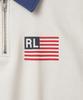 POLO RALPH LAUREN W Logo Flag Fleece Half Zipper Pullover - Deckwash White