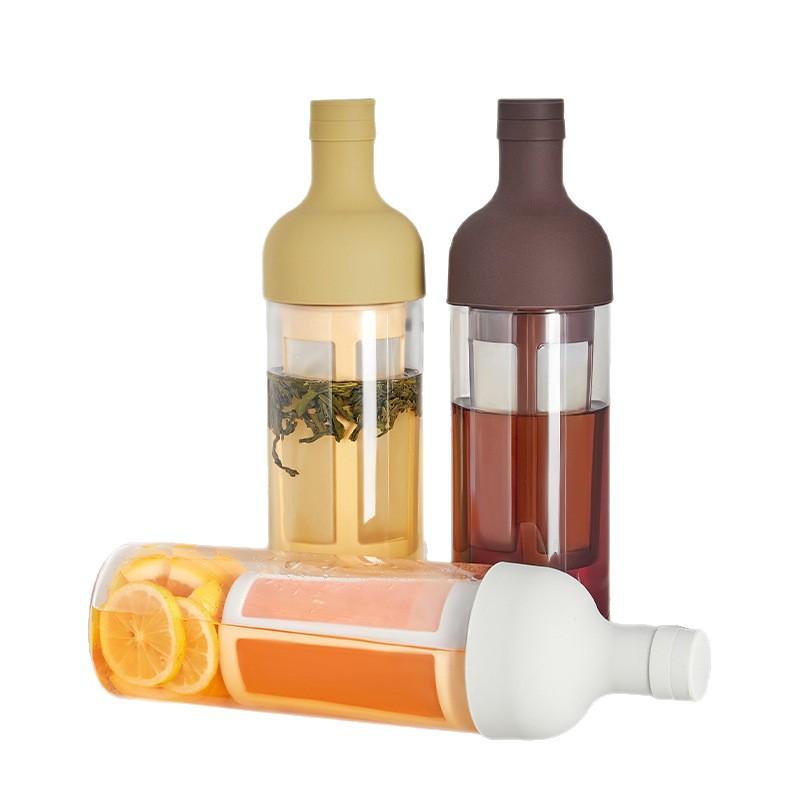 Glass Coffee Cold Brew Pot, Super Heat and Cold Resistant Flower Tea Coffee Pot, Cold Brew Bottle