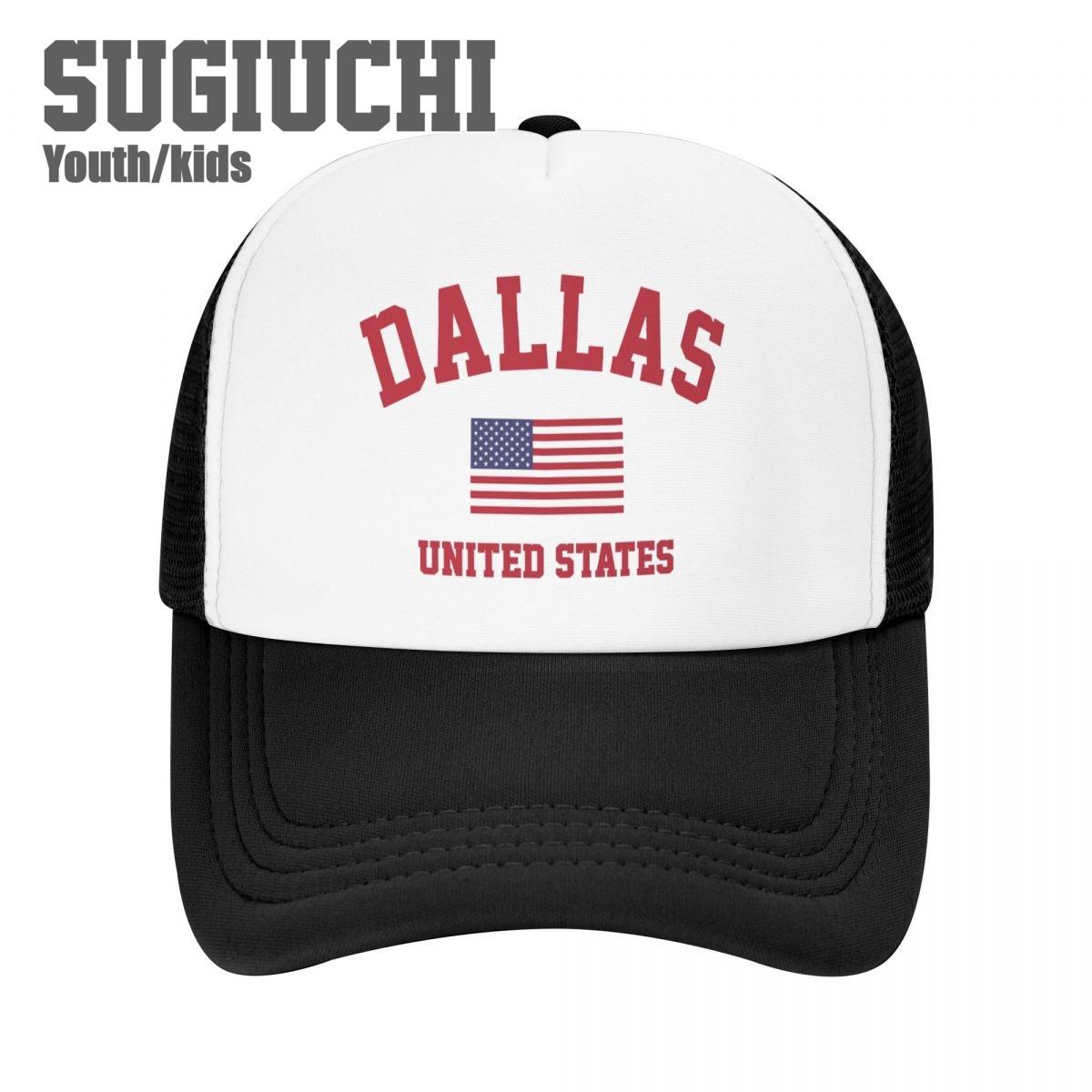 

Kids Mesh Cap Hat Dallas Of USA United States City Baseball Caps for Youth Boys Girls Pupil Children s Hats Outdoor Unisex