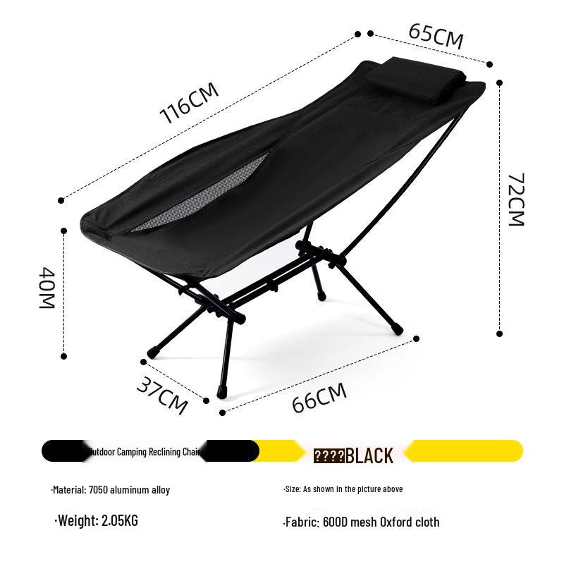 Portable Folding Aluminum Lounge Chair for Outdoor, Office, Fishing, Beach, Leisure, and Camping Activities