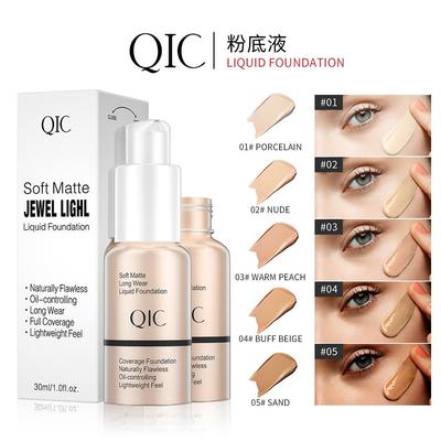 30ml Matte Makeup Foundation Cream Professional Concealing Face Dark Circle Tekutý dlouhotrvající korektor očí Kosmetický krém