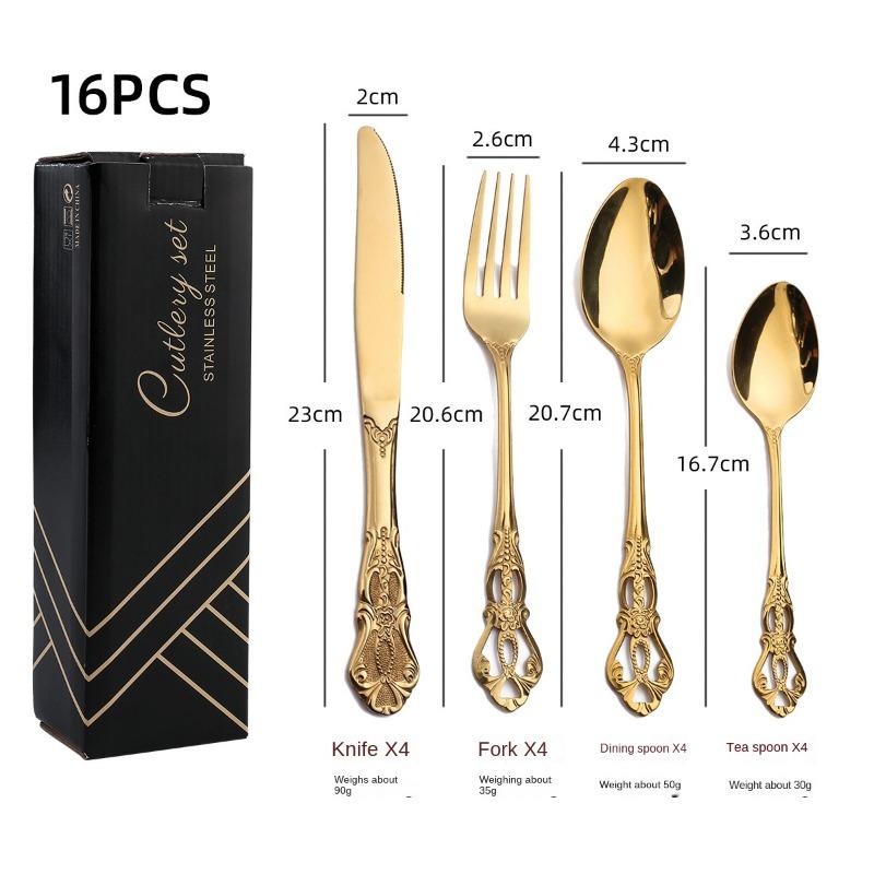 HANYANG vesela din oțel inoxidabil pentru hotel de familie consumabile set cuțit pentru friptură, furculiță și lingură vesela în stil occidental