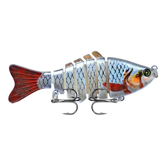 1/3/5Pcs 10CM/15.5G Bionic Multi-Jointed Fishing Lure Long Casting 7-Section Swimbait Hard Artificial Bait Freshwater Saltwater Fishing Accessories