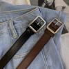 INS Fashion Women's Belt Fashion Black Belt Retro Needle Buckle Jeans Belt Casual Strap Long Skirt Belt