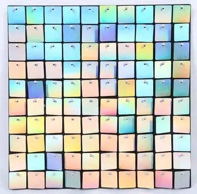 18pcs Golden Sequin Backdrop Panels for Wedding Party Baby Shower Background Wall Decor Shimmer Laser Backdrop Curtain Champagne