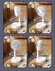 Compact Foldable Office Desk Fan: Rechargeable, Oscillating, Strong Wind, Long Battery Life, Portable for Student Dorms