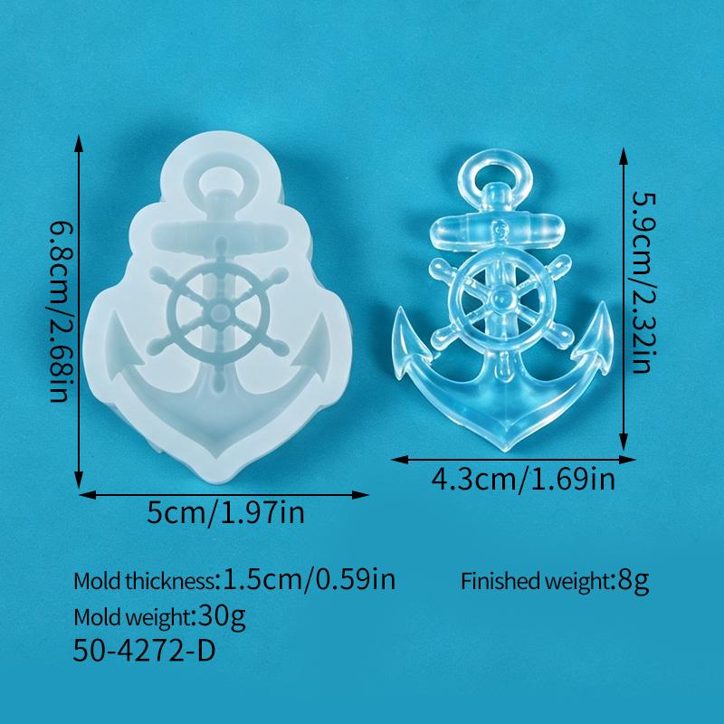 Xiaomi Anchor Silicone Mold 3D Anchor Rope Pendant Keychain Wall Hanging Craft Ornament Candle Gypsum Plaster Mold Home Decor
