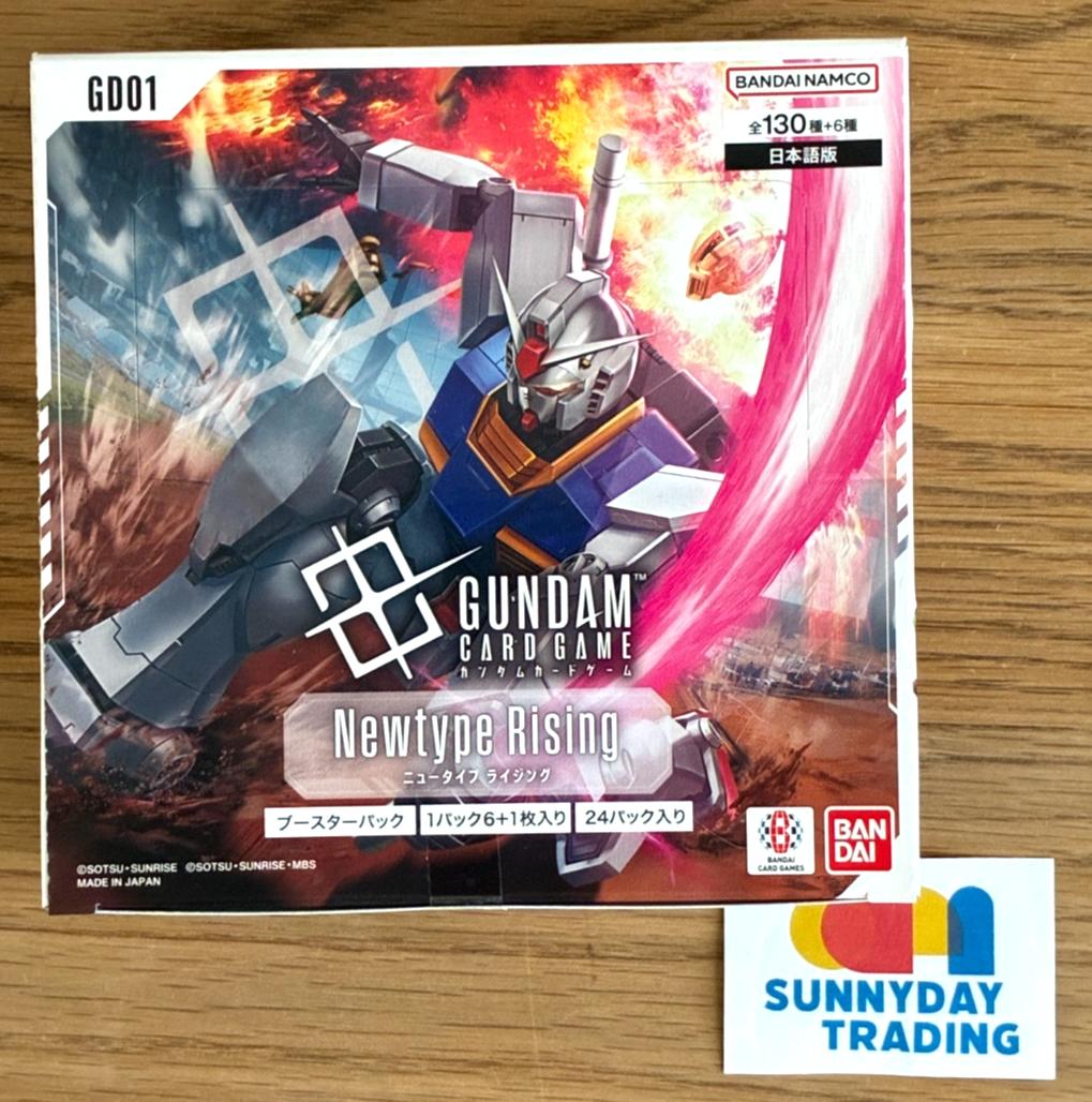 BANDAI Gundam Card Game GD01 Newtype Rising Sealed Booster Box 24 Packs