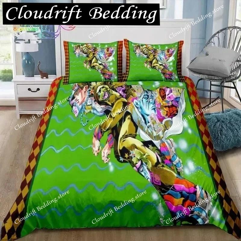 JoJolion Adventure Bedding Set Single Twin Full Queen King Size Bed Set Adult Boys Bedroom Anime Printed Bedding Gift