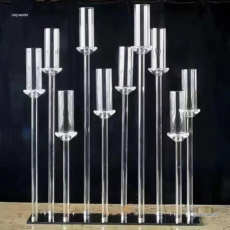 European Crystal Candlestick - Elegant Wedding & Home Décor Candle Holder