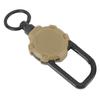 Magnetic Retractable Keychain Stainless Steel Wire Easy Pull Buckle Carabiner Key Chain Tan