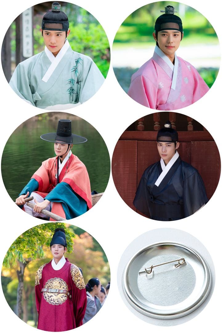 

[USED] Moon Sang-min 58mm Pin Badge (5 pieces) - Korean Goods - Drama