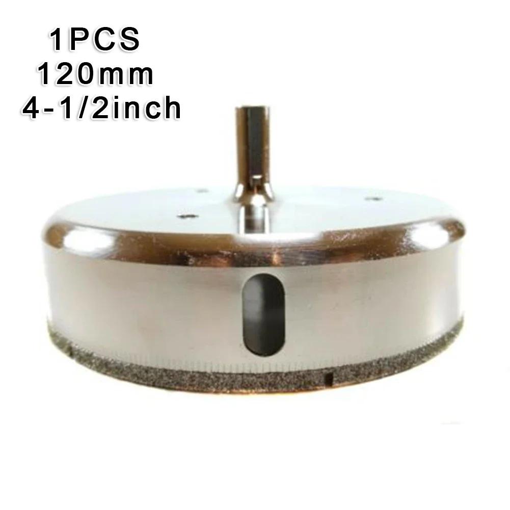 4-1/2 Inch Diamond Tippedile Drill Bit for Ceramic Glass with Coolant Guide - Compatible with Handheld & Vertical Drilling Rigs