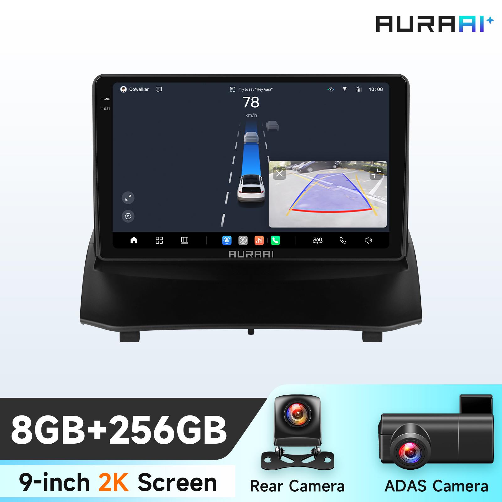 

Hizpo 2K Screen Wireless Apple Carplay Android Auto for Ford Fiesta VI SYNC Car Radio Infotainment Multimedia IntelligentPlayer GPS Bluetooth Stereo S8 8Core 8G 256G 9inch AHDC1,ADASC2