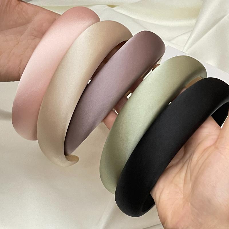 Hairbands for Girls Fashion Satin Silk Hair Bands for Women Hair Accessories Sponge Headband High Quality Hair Accessories