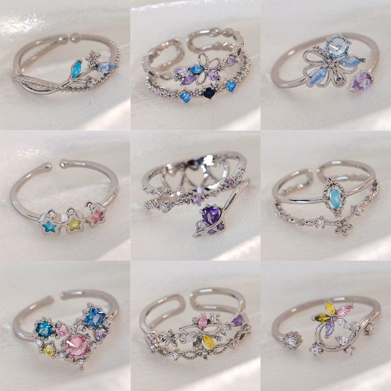Niche Style Micro Inlaid Zircon Stylish Hand Jewelry Geometry