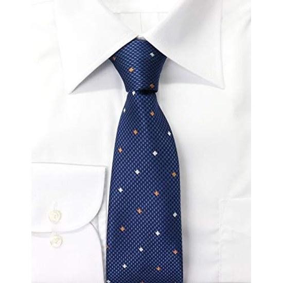 Michiko London Brand Necktie Made Japan Nishijin Weaving 100 Silk Jacquard Weave Square Pattern.