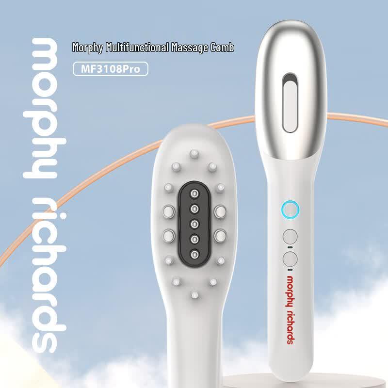 Morphyrichards Red & Blue Light Vibration Scalp Massager Comb MF3108pro CN Plug (adapter Included)