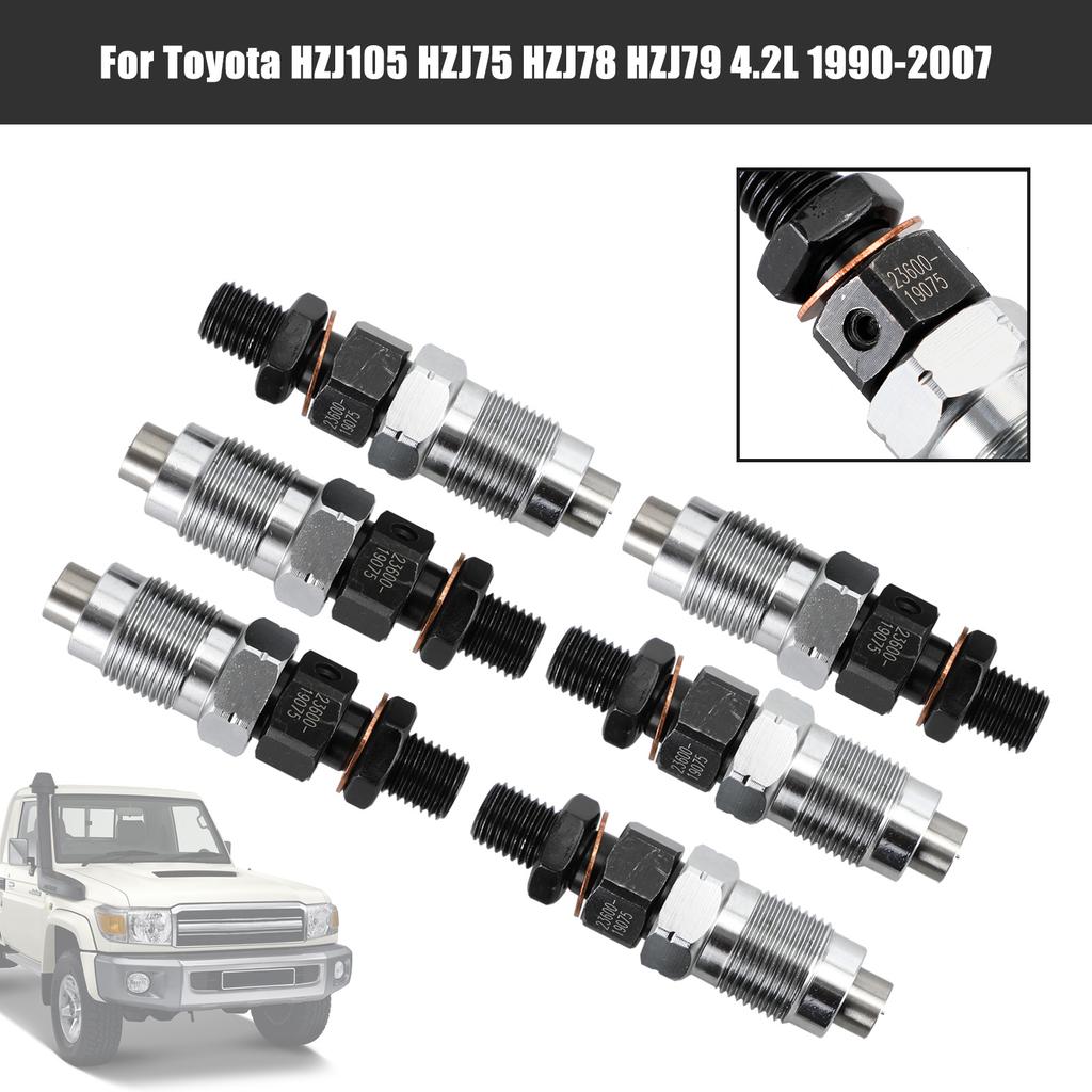 6 Stück Einspritzdüsen 23600-19075 passend für Toyota HZJ105 HZJ75 HZJ78 HZJ79 1990-2007