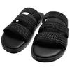Zara Woven Triple Strap Slides Black Womens 2700620800