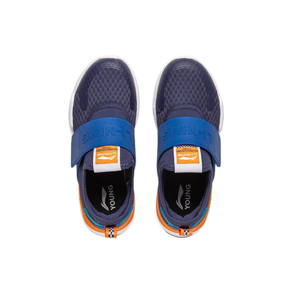 Li Ning Kids Sports Lifestyle Series Comfortable Fashion Trendy Versatile Kids Running Shoes Kids Running Shoes Deep-Sea-Blue YKNU040-9