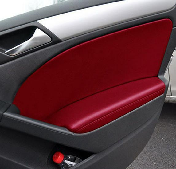 Volkswagen Golf 6 Door Panel Leather Wrap - Armrest Cover for Interior Renovation.