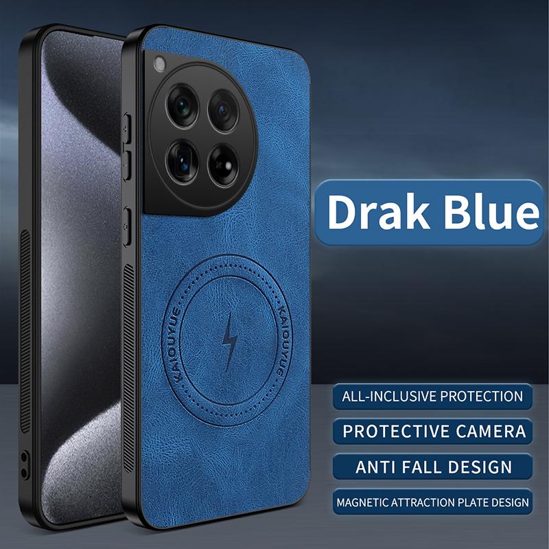 For OnePlus Ace 3/OnePlus Ace 3 Case Simple Stylish Magnetic Suction Luxury Leather Skin-friendly Anti-drop Cover For 1+ Ace3